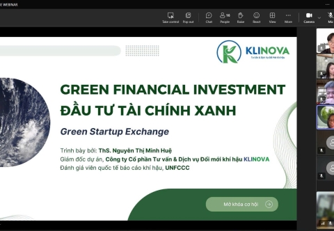Green Startup Exchange Webinar: From Green Ideas to Growth Promotes Access to Green Finance in Vietnam